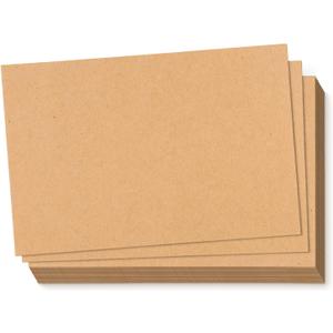 S&O 300gsm 4x6 Postcard Paper Cardstock (Both Sides Blank) For Art or Blank Note Slips for Mailing. Set of 60 Kraft Plain Greeting Tags, Printable Message Sheets Set. Bulk Letter Panels Pack