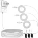 for Department 56 Village Accessories for Christmas Village House AC/DC Power Adapter, for Halloween Christmas Village Vacation House Lantern Street Lamp Accessories Adapter,with 3 Plugs (3 in 1)