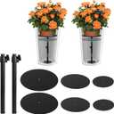 Adjustable Plant Risers for Inside Pots, 11-20" Rise Planter Insert Filler for Large Pots, Plant Lift Inserts Pot Risers for Indoor Outdoor Tall Taper Planter Container (6" 8" 10" Base Top, Set of 2), 11-20 Inch 2 Pack