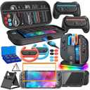 Switch 2 Accessories, [Charge Inside]Case Bundle for Nintendo Switch 2 2025 Console, FYOUNG 23 IN 1 Kit:Carrying Case,Controller Charger,Protective Shell,Grip for Joycon,Steering Wheel for Mario Kart