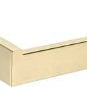 Angle Simple Toilet Paper Holder, SUS304 Stainless Steel Bathroom Tissue Holder, Open Arm Paper Roll Hanger Wall Mount, Brushed Gold