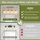 Unicozin Modern Bathroom Light Fixtures, 4 Light Vanity Lights Over Mirror, Gold Wall Lamp with Clear Glass for Living Room Cabinet Bedroom Porch Powder Room