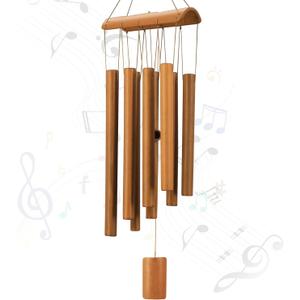 Wind Chimes for Outside, Sympathy Wind Chimes Bamboo Windchimes Outdoors with Natural Sounds, Gifts for Mom, Indoor Outdoor Decorations for Patio Porch Garden and Backyard