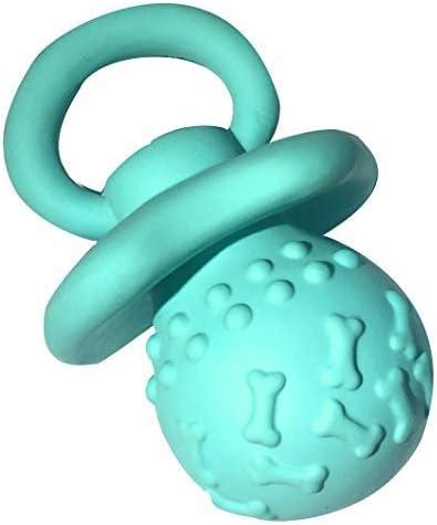 WantChew Latex Dog Squeaky Chew Toy Pacifier 4.33" Blue