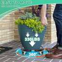 sanyi Plant Caddy with Wheels Heavy Duty, 15-21" Adjustable Plant Stand with Wheels, Large Plant Dolly Cart for Vertical Garden Tower, Vertical Planters, Patio Umbrella Base, Plant Pots, Trash Can