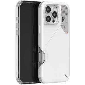 Aulumu A16 Shockproof Case for iPhone 16 Pro Max | Updated Camera Control | Real Cooling | Aluminum Alloy Camera Frame | Multi-Layer Composite Protection - White