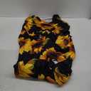 FANDEE Plus Size Maxi Dress for Women Casual Summer Sundress V-Neck 3/ 4 Sleeve(Sunflower, X-Large)