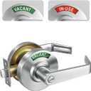 Leydebong Bathroom Privacy Indicator Handle Lock, Large in-USE or Vacant Indicator, Commercial Grade Bathroom Door Lock Handle with Occupancy Indicator