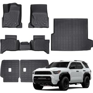 Floor Mats & Cargo Liner Compatible with Toyota 4Runner 2025(Only Fit Hybrid) 5 Seats,All Weather Protection,Waterproof,TPE Floor Mat & Trunk Mat Fit for 4Runner 2025 (Only for Hybrid) Accessories Floor Mats & Cargo Liner Compatible with Toyota 4Runner 2025(Only Fit Hybrid) 5 Seats,All Weather Protection,Waterproof,TPE Floor Mat & Trunk Mat Fit for 4Runner 2025 (Only for Hybrid) Accessories