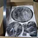 52 Inch Flush Mount Ceiling Fans with Lights and Remote Control, Low Profile Farmhouse Ceiling Fan for Bedroom Living Room and Patio, Black Caged Ceiling Fan for Indoor and Outdoor