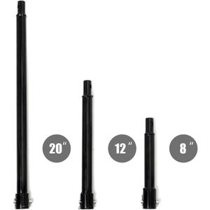 XtremepowerUS3 3 Pieces Auger Extension Drill Bits (8", 12", 20" Length) Extension Earth Ice Auger Extension Set Post Hole Digger Replacement Compatible to 3/4" Shaft