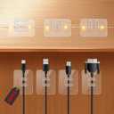 4 x Shower Caddy Adhesive Replacement, Adhesive Cable Clips for Wall, Traceless Cord Organizer & Wire Holders for for Home Office Wall, Desk, Car, LED Strips and Outdoor Lights