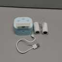 NDYIN Sticker Printer, PrintPods Mini Printer, Bluetooth Portabel Sticker Maker with 3 Rolls Paper, Print Pod Inkless Thermal Printer for iPhone, Impresora Porttil for Notes, Journal, DIY, Kids Gift