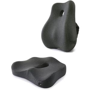 DAVBIR Petal Cushion Cushion for Waist Support Luxury Comfort, Tailbone Pain Relief, Cushion Sciatica Butt Desk Chair, Healthy sedentary (D, Black)
