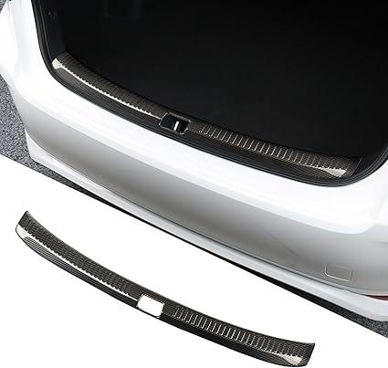 BILOPER Stainless Steel Car Inside Rear Bumper Protector Guard Rear Inside Bumper Sill Plate Guard Cover Trim Door Tailgate Trunk Lid Protection (for Toyota Corolla Carbon Fibe 2019-2024)