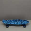 Skateboards Complete 22 Inch Mini Cruiser Retro Skateboard for Kids Boys Youths Beginners (Blue Flame)