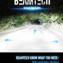 BEAMTECH H7 Light Bulb, No Adapter Need High Speed Fan 6500K Xenon White H7 Bulbs or Fog Lights Pack of 2