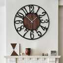 Vintage Large Silent Battery Operated Analog Clocks for Wall Decor, 20 IN