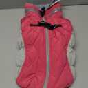 AOFITEE Dog Coat, Warm Dog Jackets for Small Dogs, Dogs Winter Coat with Harness Built in, Reflective Pet Winter Jacket, Waterproof Windproof Puppy Puffer Jacket Fleece Vest, Pink XS