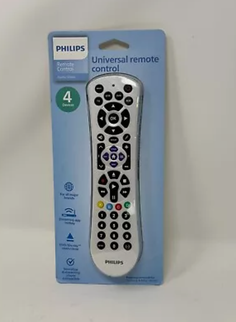 Philips 4-Device Universal Remote Control Pearl White