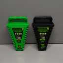 2-Piece Magnetic Wrench Organizer, Metric & SAE Portable Plastic Wrench Holder, 24-Slot Total, Foldable Carrying Handle for Wall-Mounted, Easy-Open Lock Cover, Wrenches Storage Rack Tool for Tool Box