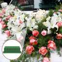 Takytao Floral Foam Cage 2 Pieces, Floral Foam for Artificial Flowers, Dry Floral Foam Blocks for Fresh Flower Arrangement Decoration, Wedding, Interior and Garden