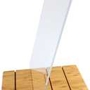 1117 Vertical Clipboard with Stand,Clear Acrylic Freestanding Large Clipboard with Pen Holder,Document Typing Paper Stand,Menu Display Board,Receipt Holder (11"17")