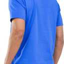 NORTHYARD Men's Cotton Shirts Heavyweight Short Sleeve Casual T-Shirts with Chest Pocket Work Wear (Blue, XL)