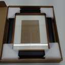 8x10 Black Picture Frame, 8 x 10 Photo Frame with Real Glass, Vintage Picture Frames for Wall or Tabletop Display, Display Poster 5x7 with Mat or 8x10 Without Mat for Antique Dco,Black with Gold Trim