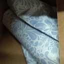 Ismoon Peel and Stick Wallpaper Vintage Floral Contact Paper Boho Watercolor Blue Damask Wallpaper Textured Removable Self Adhesive Vinyl Wall Paper for Bedroom, 17.3 in X 6.5 ft