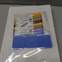 Set of 12 Small White Board Dry Erase Boards Classroom Pack 9" x12 Double Sided Personal Whiteboards for Teachers Lapboards Mini Whiteboard Erasers Incl and Colors Pens