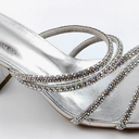 Women's Summer High Heel Rhinestone Sandals
 (Size 8)
