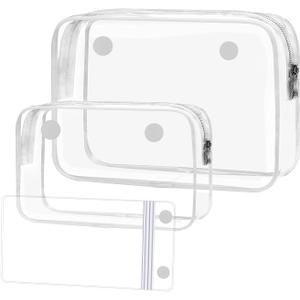 3 Packs Clear PVC Zipper Inner Bags Kit for Bogg Bag Rubber Beach Tote Bag