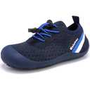 WateLves Wide Toddler Water Shoes Kids Barefoot Athletic Sneakers Girls Boys Quick Dry Aqua Socks for Beach Hiking Swim Kayak Sport Accessories, Camping Essentials (Navy Blue, 28)