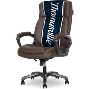 Thomasville Lansing Big & Tall Office Chair, High-Back DeskChair, Adjustable Ergonomic Support, Semi-Plush ComfortCraft Seat Cushion Technology, Padded Headrest and Armrests, Vegan Leather, Dark Brown Thomasville Lansing Big & Tall Office Chair, High-Back DeskChair, Adjustable Ergonomic Support, Semi-Plush ComfortCraft Seat Cushion Technology, Padded Headrest and Armrests, Vegan Leather, Dark Brown