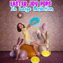 Fun Express Large Easter Eggs 12 Pack - Jumbo 7 Inch Fillable Plastic Easter Eggs for Easter Egg Hunt | Extra Large Empty Easter Eggs Bulk for Kids Party Supplies & Decorations