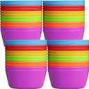 Foaincore 24 Pcs Kids Plastic Bowls 10 oz Cereal Snack Microwave Dishwasher Safe Toddler Bowls Kids Colorful Snack Children Salad Dessert Soup Supplies (6 Color)