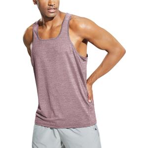 MIER Men's Sleeveless Workout Shirts Quick Dry Swim Athletic Gym Running Muscle Beach Tank Tops for Men (L)