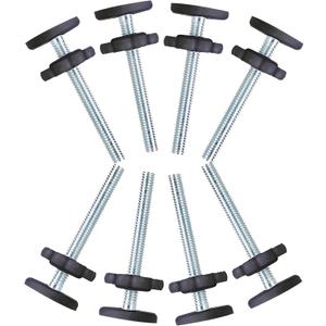 8-Pack Baby Gate Replacement Parts, 8MM Baby Gate Screws Replacement Spindle Rod Bolts Hardware Kit for Pet & Dog Pressure Mounted Safety Stair Gates Tension Extender (8 Pack Black, Long 9CM)