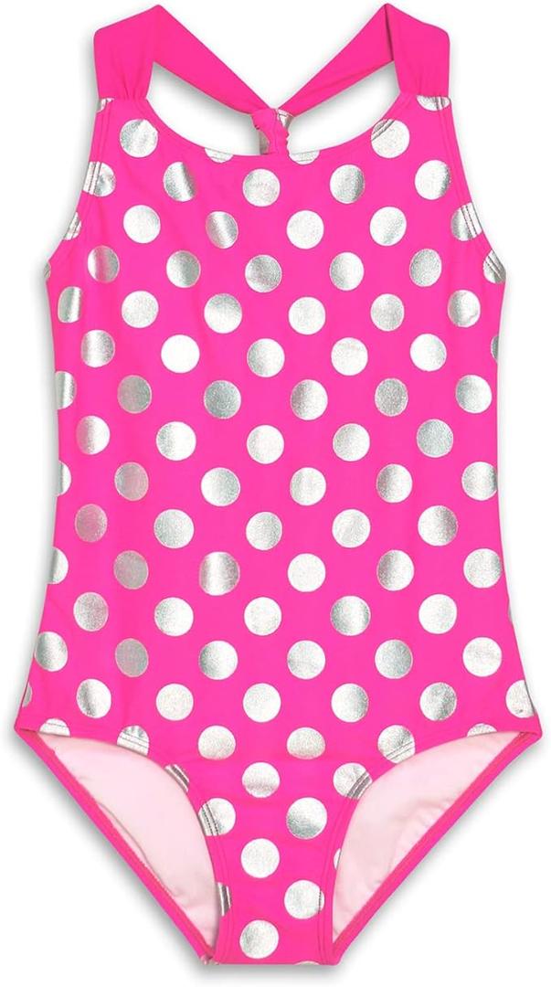  CinCili Girls One Piece Swimsuits Crossback Swimwear Beach Bathing Suit 3-14 Years, Large