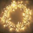 98FT 200 LEDs String Lights Waterproof Fairy Lights 8 Modes with Memory 30V UL Certified Power Supply for Home, Garden, Wedding, Party, Christmas Decoration Indoor Outdoor (Warm White)
