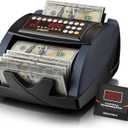 Aneken Money Counter with Value Count, UV/MG/IR Counterfeit Bill Detection for Dollars Euros with Count/Add/Batch/Auto Modes, Cash Counter with External LCD Display