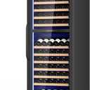 24" Inch Dual-Zone Wine Fridge, Freestanding/Built-in Wine Cooler Refeigerator, Large Capacity Tall Wine Cellar For Wine Collection, Wine Chiller with Safety Lock, Low Noise and Fast Cooling
