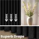AJAZZ Blackout Accordion Door Curtain 98"x84" Black - Magnetic Folding Room Divider, No-Drill Sliding Patio Closet