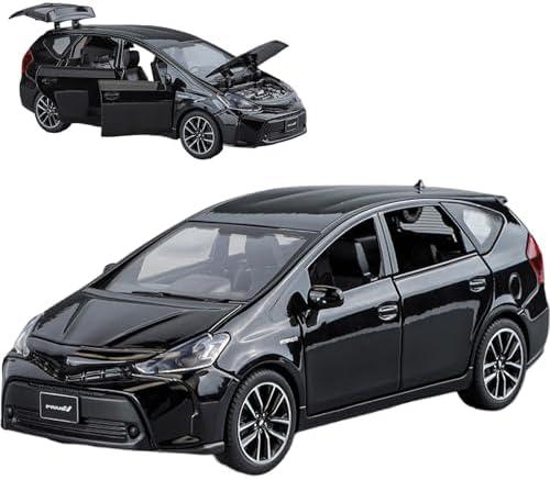 ERBADIHAGO Toy Cars Prius SUV 1/30 Metal Model Car Pull Back Car Toys with Light and Sound Toys Car Collectible Model for Children Age 3 + Year Old (Black)