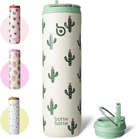 BOTTLE BOTTLE Insulated Water Bottle 24oz with Straw Lid and Handle for Sports Travel Gym Stainless Steel Water Bottles Double-Wall Vacuum Metal Leak Proof BPA-Free BOTTLE BOTTLE Insulated Water Bottle 24oz with Straw Lid and Handle for Sports Travel Gym Stainless Steel Water Bottles Double-Wall Vacuum Metal Leak Proof BPA-Free