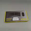 Mini Rechargeable Foldable Bluetooth Keyboard and Mouse Combo, Portable (Sync Up to 3 Devices), Ultra-Slim Travel Folding Keyboard for iPhone iPad Mac Android Windows iOSPink