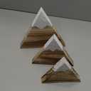 Maitys 3 Pcs 3 Size Mountain Shelf Decor Mountain Wooden Sign Farmhouse Wood Adventure Sign Woodland Nursery Decor Travel Table Centerpiece for Home(Dark Brown)
