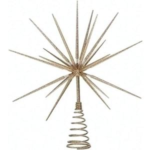 Roman 133174 Gold Burst Tree Topper Spikes on Spring, 15 inch