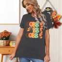 Thanksgiving Day Shirt for Women Gobble Turkey Tshirt Thanksgiving Tee Tops (Gray, M)